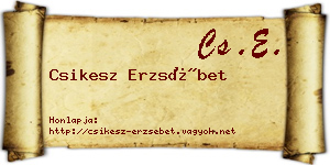 Csikesz Erzsébet névjegykártya
