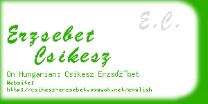 erzsebet csikesz business card